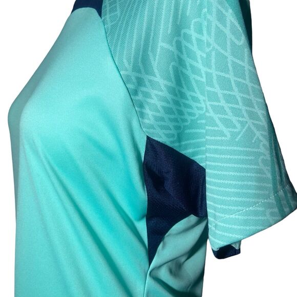 NIKE DRI-FIT Football Soccer T Shirt Vivid Mint Blue Women's Size M Short Sleeve - Picture 5 of 8